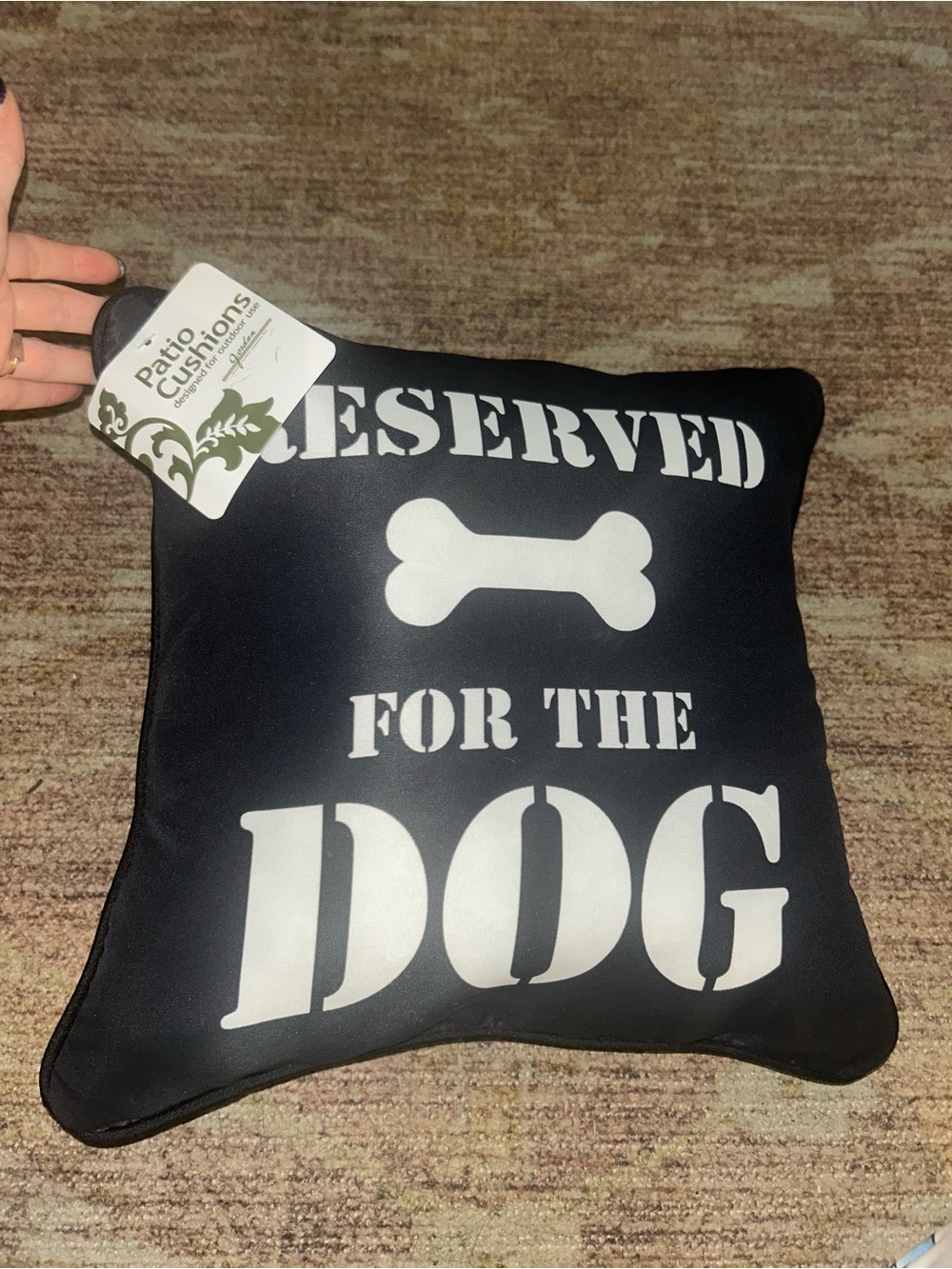 Reserved for the Dog Outdoor Patio Pillow